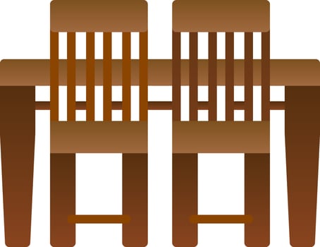 Dining Table Vector Icon Design