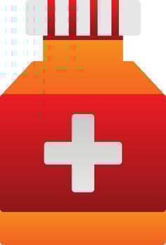 Pill jar Vector Icon Design