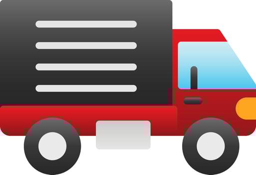 Delivery Truck Vector Icon Design