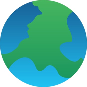 Earth Globe Vector Icon Design