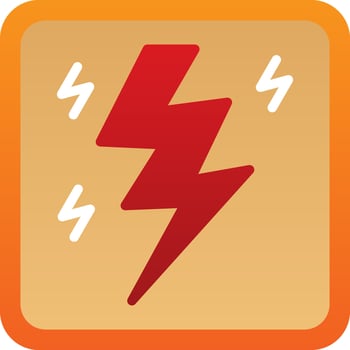 Lightning Bolt Vector Icon Design