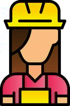 Female Worker Vector Icon Design