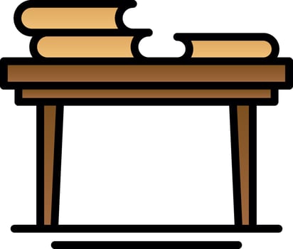 Book Table Vector Icon Design