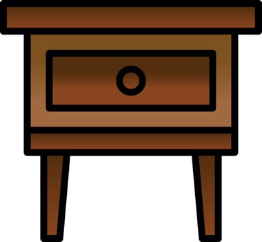 Night Stand Vector Icon Design