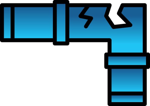 Damage Pipe Vector Icon Design