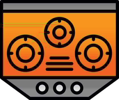 Electric Stove Vector Icon Design