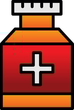 Pill jar Vector Icon Design