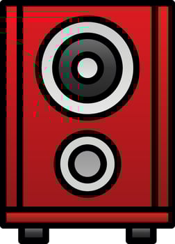 Sound box Vector Icon Design