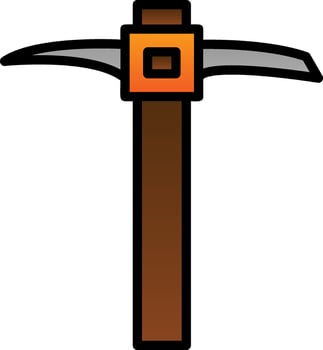 Pickaxe Vector Icon Design