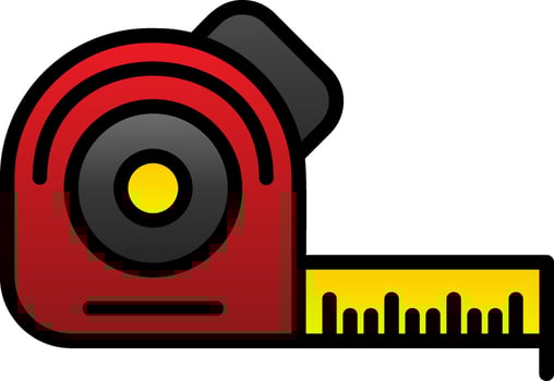 Measuring tape Vector Icon Design