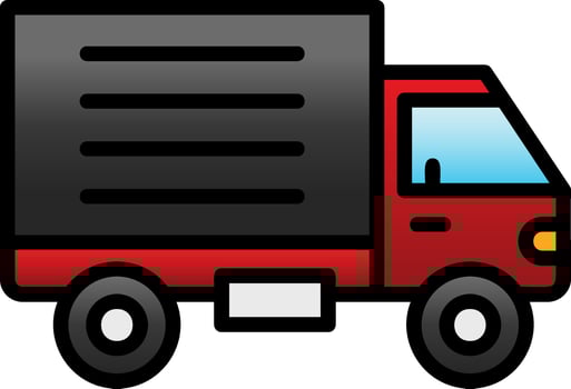 Delivery Truck Vector Icon Design