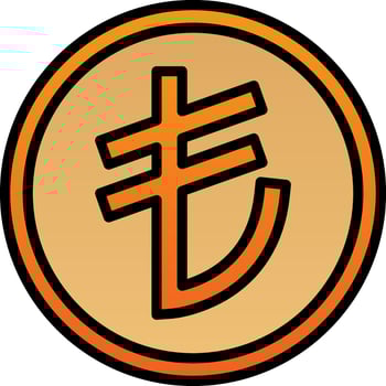 Turkish Lire Vector Icon Design