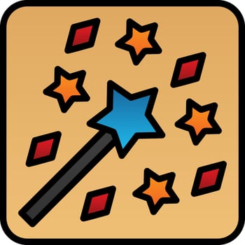 Magic Wand Vector Icon Design
