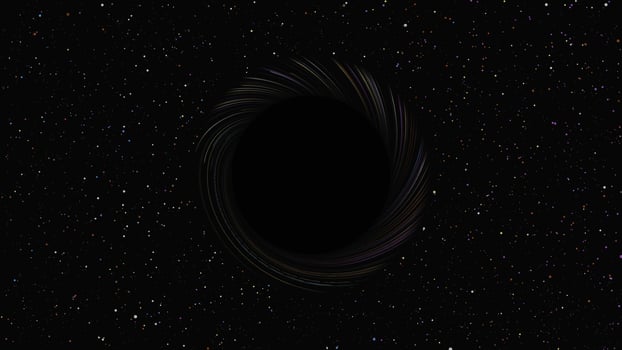 black hole in deep space vector