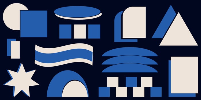 Shape set y2k style for banner. Y2k aesthetic.Shape set y2k style for decoaration.Simple shapes.Shape set y2k style for poster.Trendy 90s.Trendy geometric forms. vector