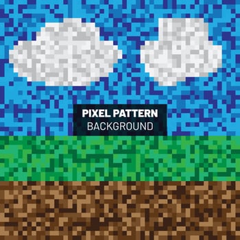 Pixel Pattern Background Design vector