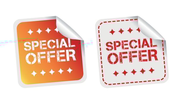 Special offer stickers. Vector illustration on white background.