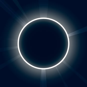 Abstract background. Neon round. Eclipse with rays vector illustration.