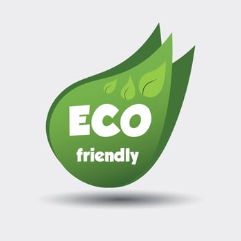 Eco friendly green leaf. Flat vector illustration