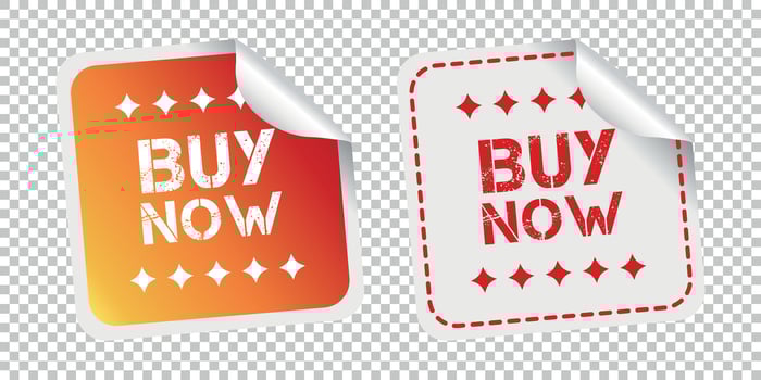 Buy now stickers. Vector illustration on isolated background.