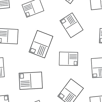Postcard envelope icon seamless pattern background. Business concept vector illustration. Postal postcard symbol pattern.