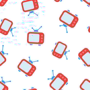Television monitor icon seamless pattern background. Business concept vector illustration. Tv screen symbol pattern.