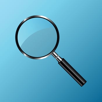 Realistic loupe sign icon in flat style. Magnifier vector illustration on white isolated background. Search business concept.