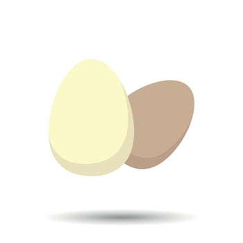 Egg Icon. Flat vector illustration on white background