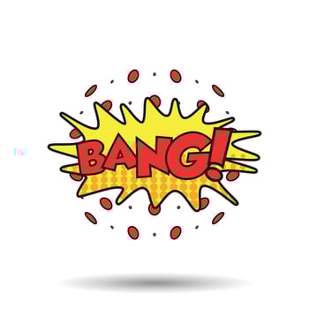 Bang comic sound effects. Sound bubble speech with word and comic cartoon expression sounds vector illustration.