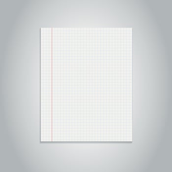 Realistic paper note on gray background vector