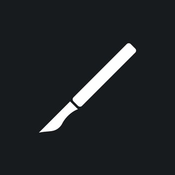 Medical scalpel vector icon. Hospital surgery knife sign illustration.