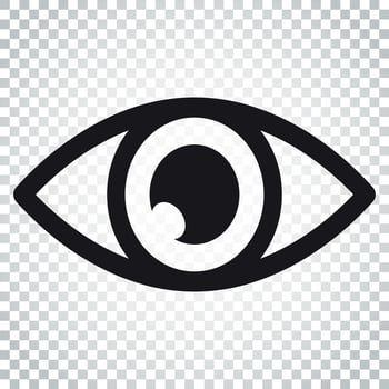 Simple eye icon vector. Eyesight pictogram in flat style. Simple business concept pictogram. vector