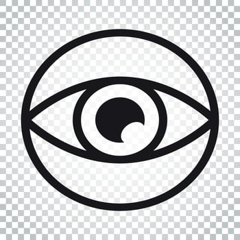 Simple eye icon vector. Eyesight pictogram in flat style. Simple business concept pictogram. vector