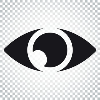 Simple eye icon vector. Eyesight pictogram in flat style. Simple business concept pictogram. vector