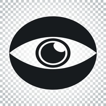 Simple eye icon vector. Eyesight pictogram in flat style. Simple business concept pictogram. vector