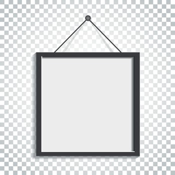 Realistic photo frame on isolated background. Pictures frame vector illustration. Simple business concept pictogram.