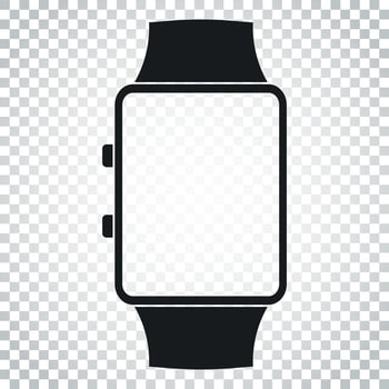 Watch vector icon. Clock flat illustration. Simple business concept pictogram on isolated background.