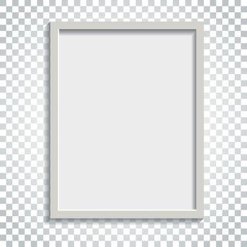 Realistic photo frame on isolated background. Pictures frame vector illustration. Simple business concept pictogram.