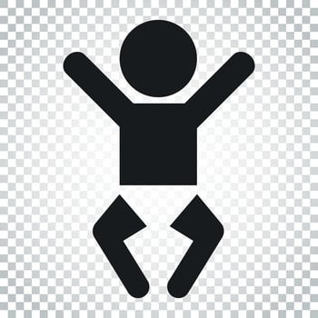 Baby vector icon. Child flat illustration. Business concept simple flat pictogram on isolated background.