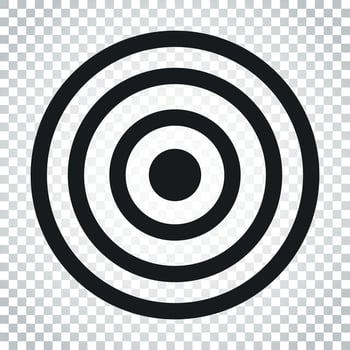 Target aim flat vector icon. Darts game symbol logo illustration. Success pictogram concept. Business concept simple flat pictogram on isolated background.