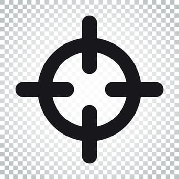 Target aim flat vector icon. Darts game symbol logo illustration. Success pictogram concept. Business concept simple flat pictogram on isolated background.