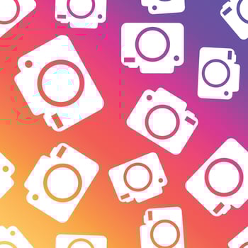 Camera seamless pattern background. Business flat vector illustration. Camera sign symbol pattern.