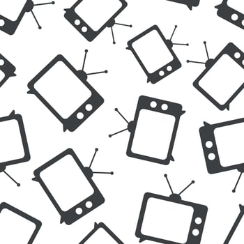 Tv icon seamless pattern background. Business flat vector illustration. Television sign symbol pattern.
