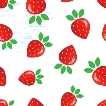 Strawberry fruit seamless pattern background. Business concept vector illustration. Ripe berry symbol pattern.
