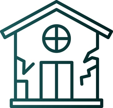 Damage House Vector Icon Design