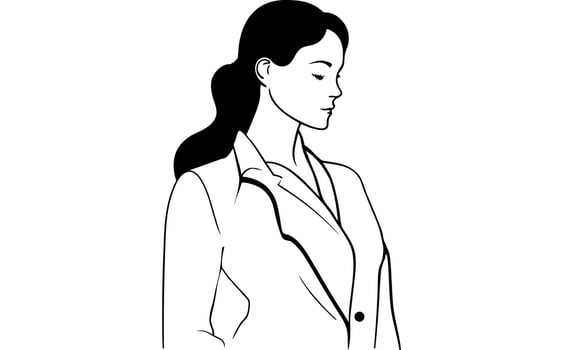 nurses silhouette vector art, Silhouette of Woman Doctor.