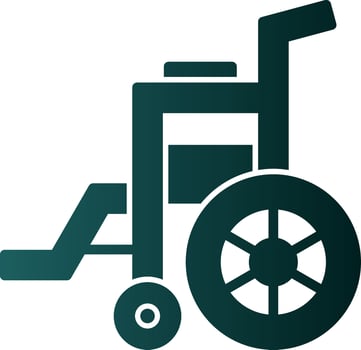 Wheel chair Vector Icon Design