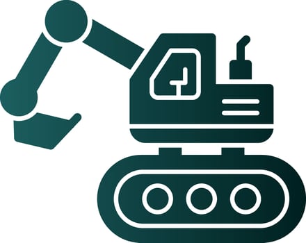 Escavator Vector Icon Design