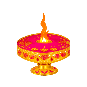 Red Bowl Shaped Oil Lamp png