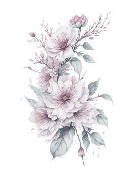 Watercolor Floral Flower Design, Watercolor Flower Arrangements Floral, Watercolor Flower Design, Flower Sublimation Floral Clipart, Wedding Decoration, png